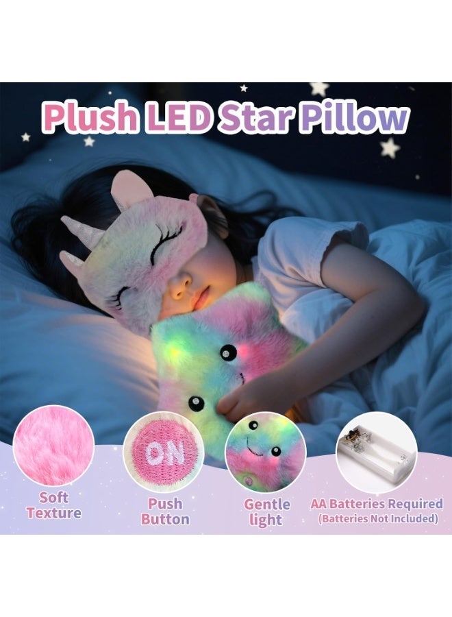 LBMT هدايا يونيكورن للفتيات من سن 5 إلى 12 عامًا،مجموعة ألعاب أطفال جميلة للفتيات هدايا أعياد الميلاد/الحفلات،صندوق هدايا يونيكورن يتضمن وسادة نجمة ناعمة من القطيفة،دفتر يوميات،عصابة رأس،سوار، زجاجة مياه من الفولاذ المقاوم للصدأ، محفظة، قلم، قناع عين النوم، ألعاب يونيكورن مثالية للابنة وابنة الأخت - Image 4